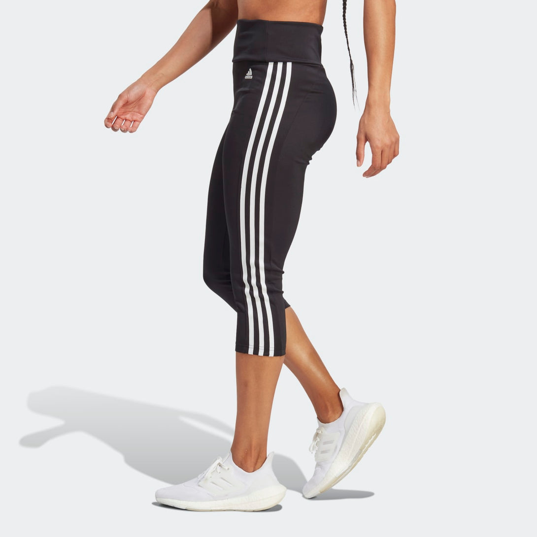 adidas Womens Designed To Move High-Rise 3-Stripes ¾ Sport Leggings