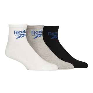 Reebok Foundation Unisex Cotton Ankle Socks 3-Pack