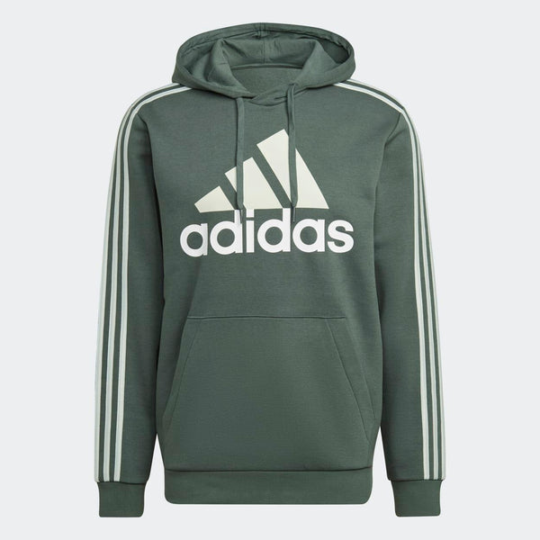 Adidas Adults Essentials Fleece 3-Stripes Logo Hoodie