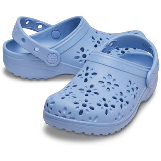 Crocs Classic Floral Cut Out Girls Clogs