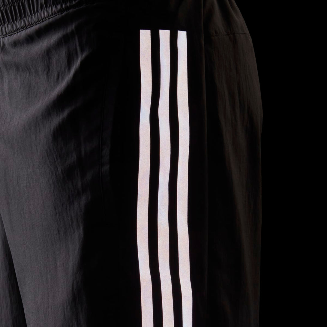 adidas Mens Run Icon Full Reflective 3-Stripes 5 inch Shorts 
