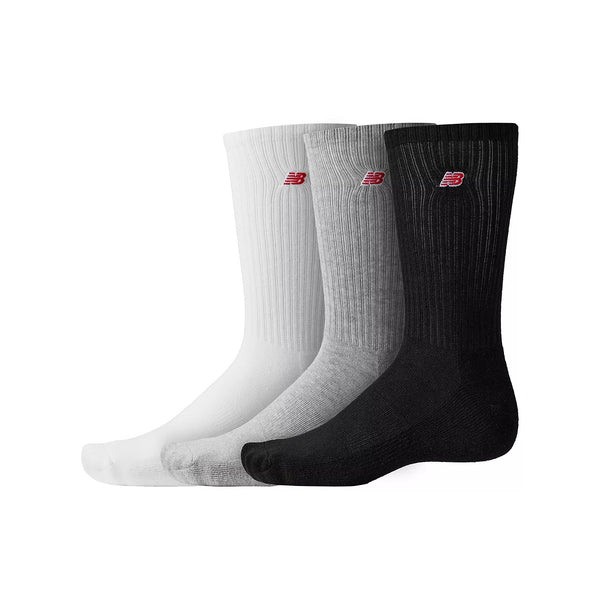 New Balance Unisex Patch Logo Crew Socks 3 Pack