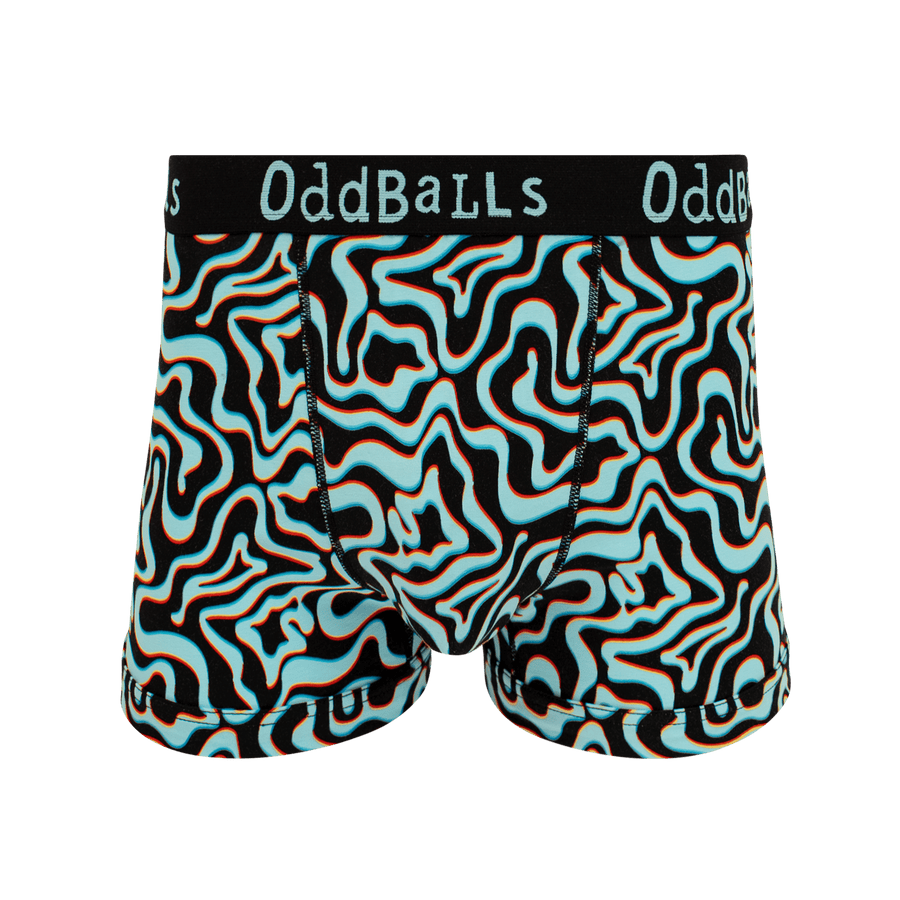 Oddballs Neon Lava Mens Cotton Boxer Shorts