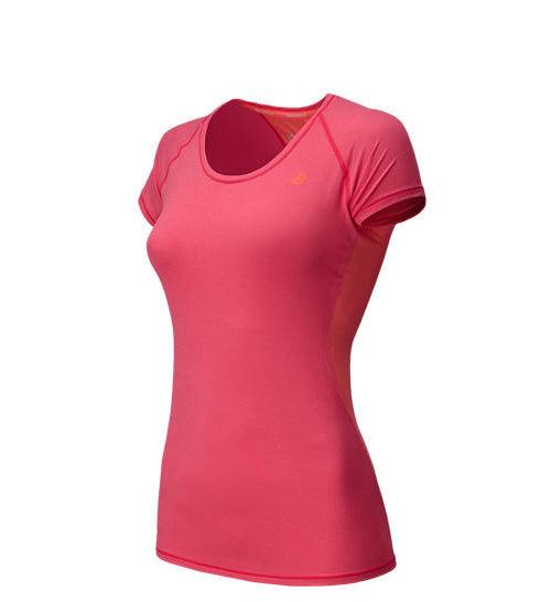 New Balance Ultra Short Sleeve Pink Women's T-shirt Ss15