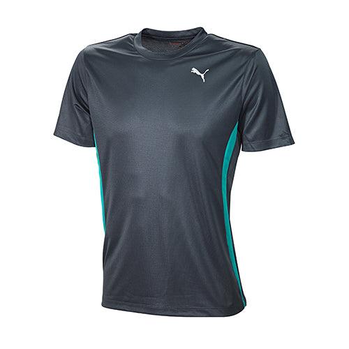 Puma PE Running S/s Mens Grey/green T-Shirt