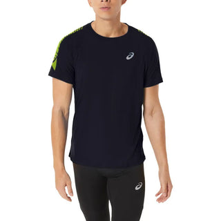 ASICS Mens Stripe Short Sleeve Performance T-Shirt