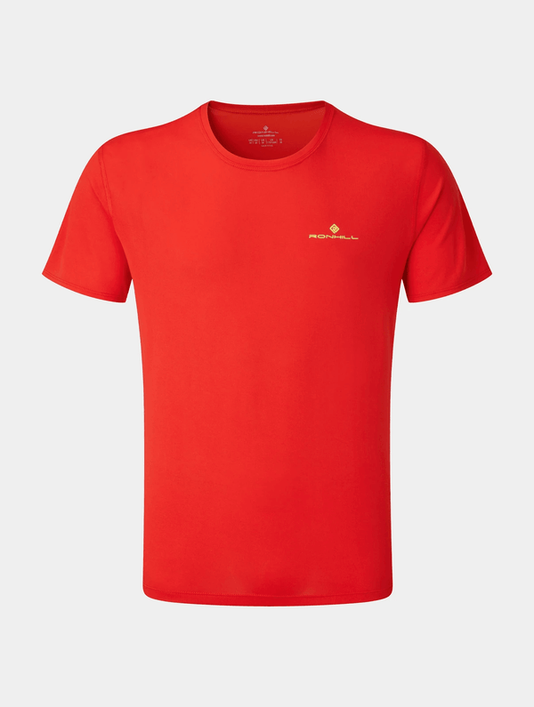 Ronhill Mens Core S/S Tee flame/fluo yellow