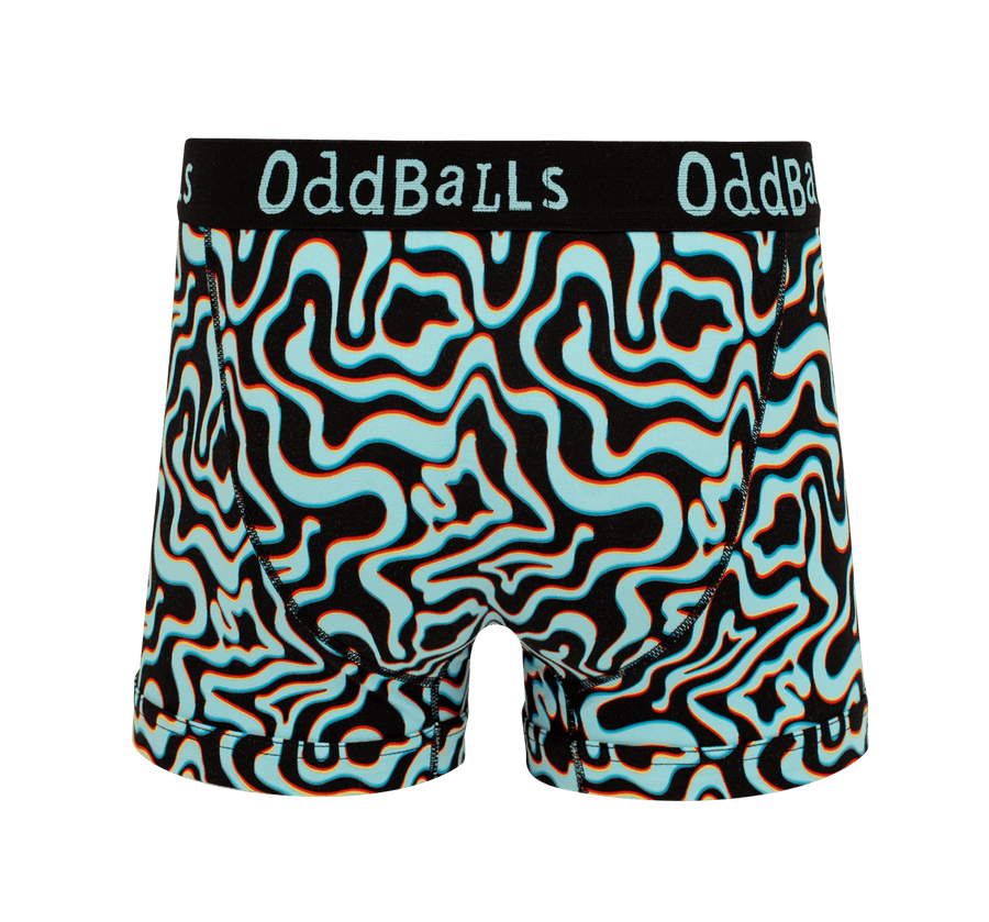Oddballs Neon Lava Mens Cotton Boxer Shorts