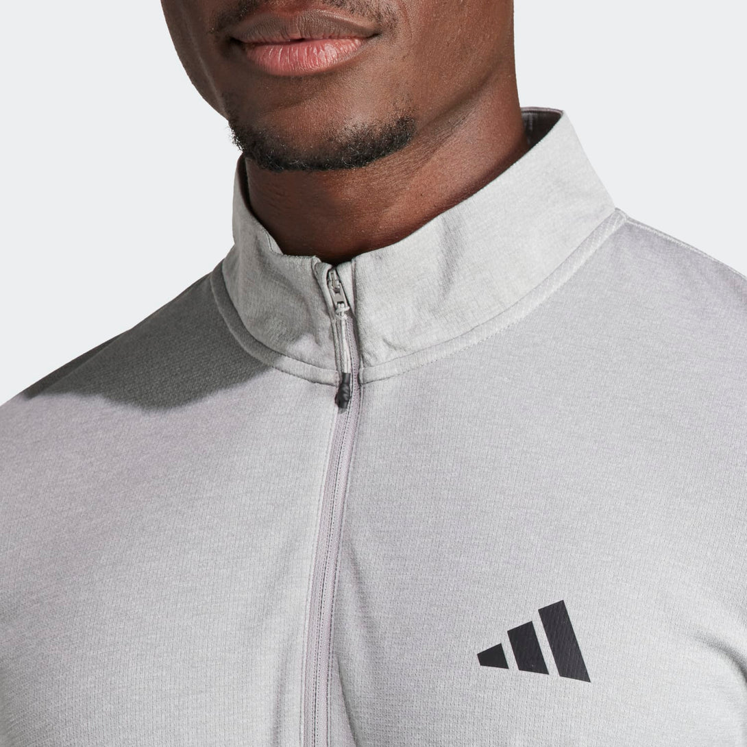 adidas Train Essentials Training 1/4-Zip Long Sleeve Sweatshirt Grey