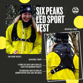 Six Peaks LED Rechargeable Running Vest