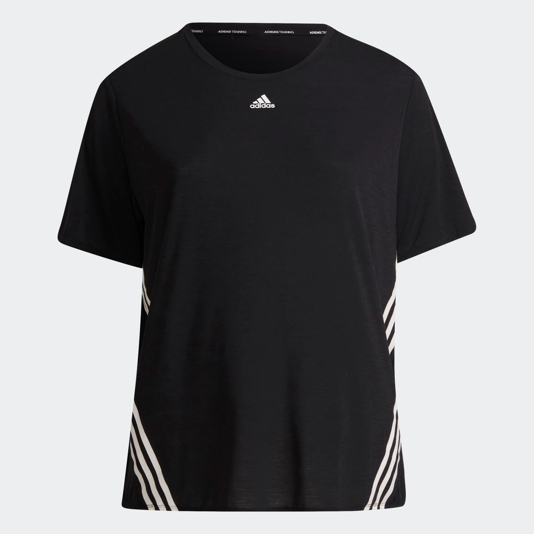 Adidas Womens Train Icons 3-Stripes T-Shirt (Plus Size)