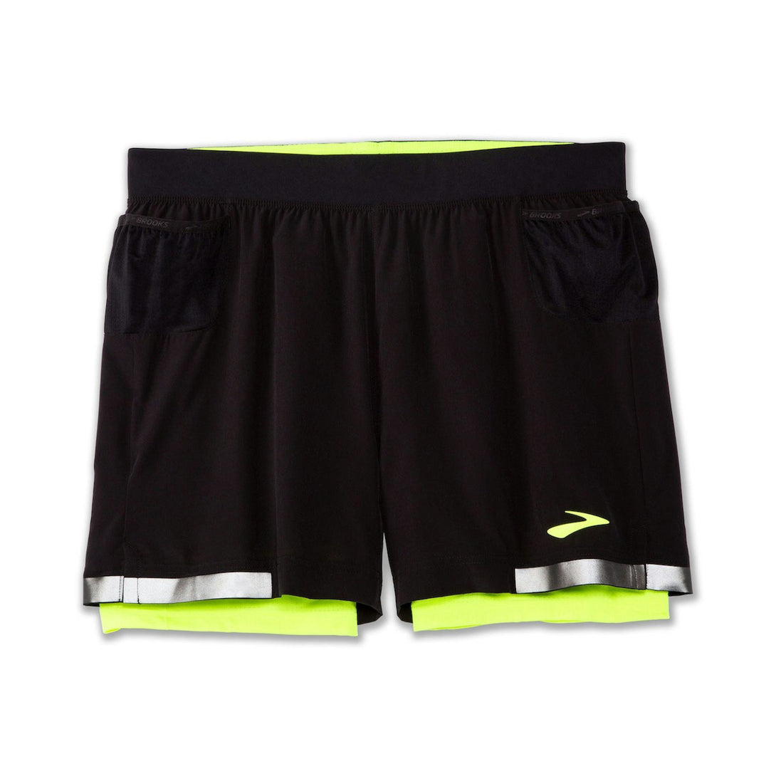 Brooks Mens Carbonite 5in 2-in-1 Shorts