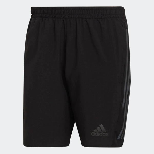 adidas Mens Run Icon Full Reflective 3-Stripes Shorts